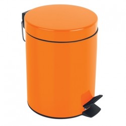 Papelera con pedal Acero SYDNEY 3L Naranja Spirella