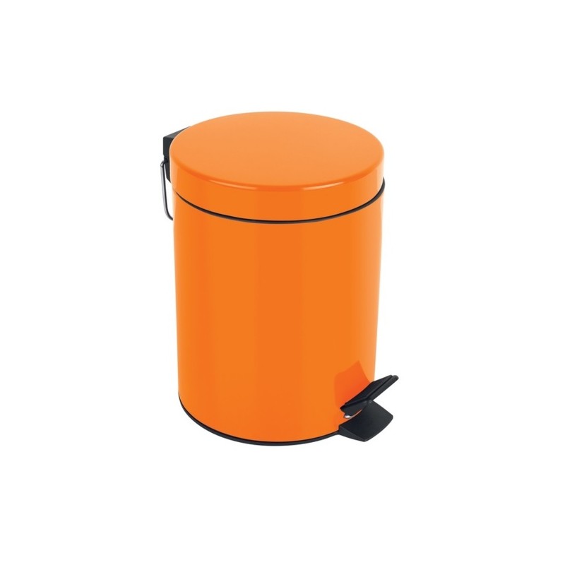 Papelera con pedal Acero SYDNEY 3L Naranja Spirella