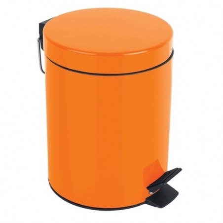 Poubelle à pédale Acier SYDNEY 3L Orange Spirella