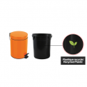 Poubelle à  pédale Acier SYDNEY 3L Orange Spirella