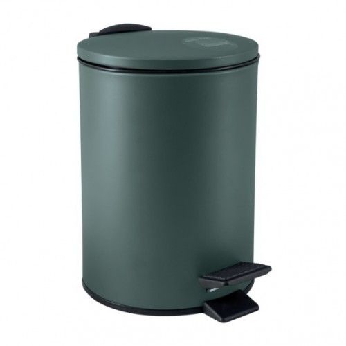 Papelera con Pedal de Acero 3L ADELAR Verde Oscuro Mate Spirella