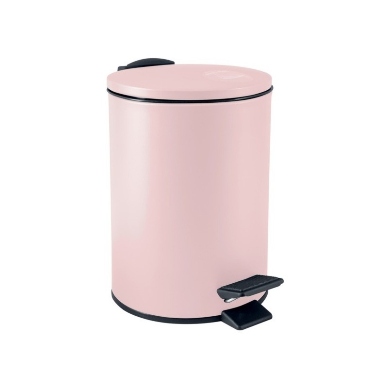 Papelera con pedal Acero ADELAR 3L Rosa mate Spirella