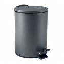 Poubelle à  pédale Acier ADELAR 3L Gris mat Spirella