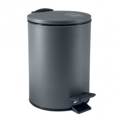Papelera con pedal Acero ADELAR 3L Gris mate Spirella