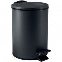 Spirella Poubelle à  pédale Acier ADELAR 3L Noir Mat