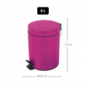 Pedal bin SYDNEY Steel 5L Dark Pink Spirella