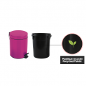 Poubelle à  pédale Acier SYDNEY 5L Rose foncé Spirella