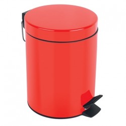 Papelera con pedal Acero SYDNEY 3L Rojo Spirella
