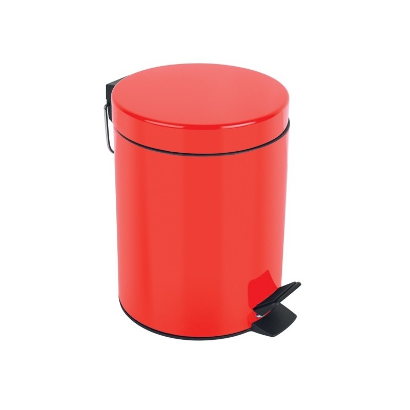 Poubelle à  pédale Acier SYDNEY 5L Rouge Spirella