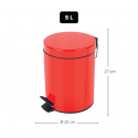 Spirella Badezimmer Treteimer Stahl SYDNEY 5L Rot