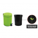 Poubelle à  pédale Acier SYDNEY 3L Vert Kiwi Spirella