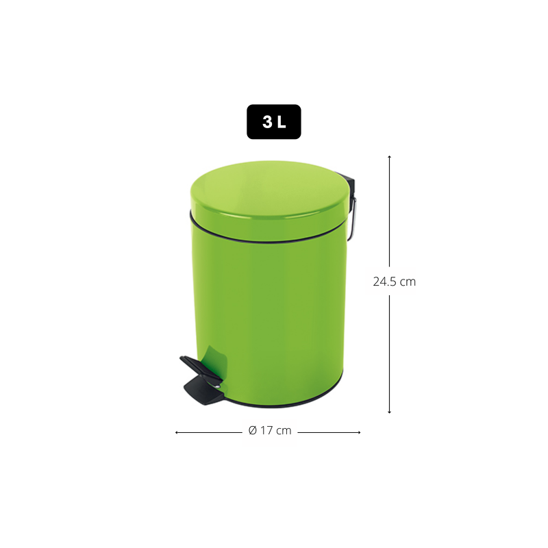 Pedal bin SYDNEY Steel 5L Kiwi Green Spirella