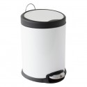 Pattumiera a pedale in acciaio inox 5 l bianco MSV