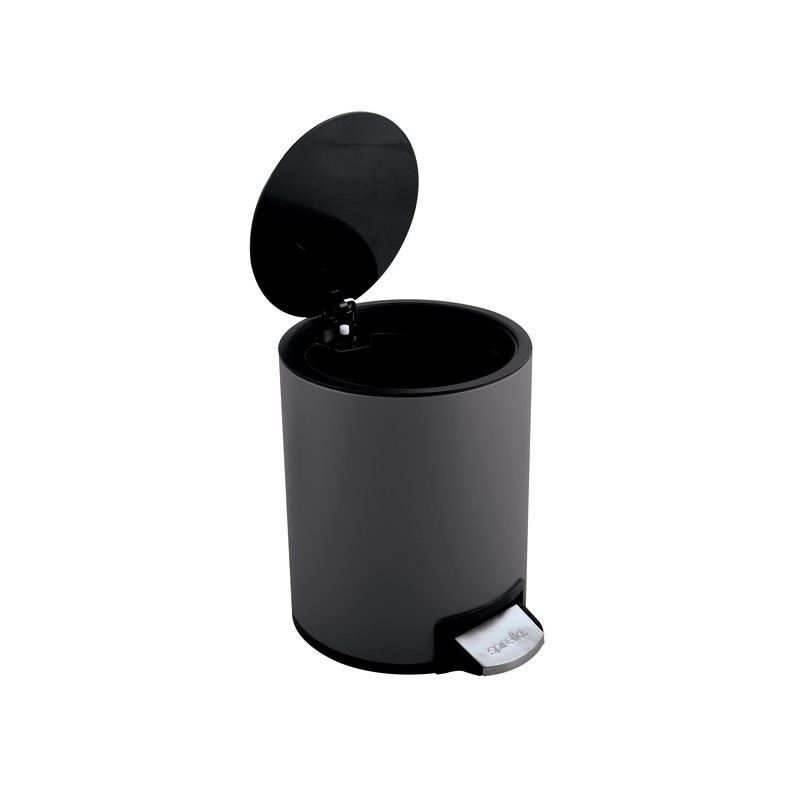 Poubelle à  pédale Inox RIKU 3L Gris mat Spirella