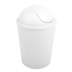 MSV Poubelle à bascule PP AKO 5,5L Blanc