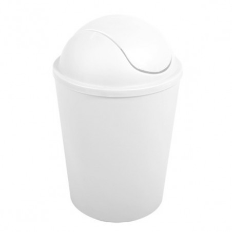 Poubelle à  bascule AKO 5,5L Blanc MSV