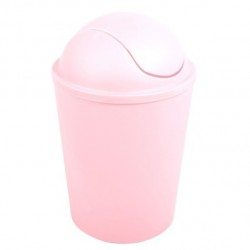 MSV Poubelle à bascule PP AKO 5,5L Rose Pastel