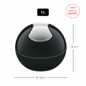 Pattumiera a dondolo PP BOWL 1L Nero Spirella