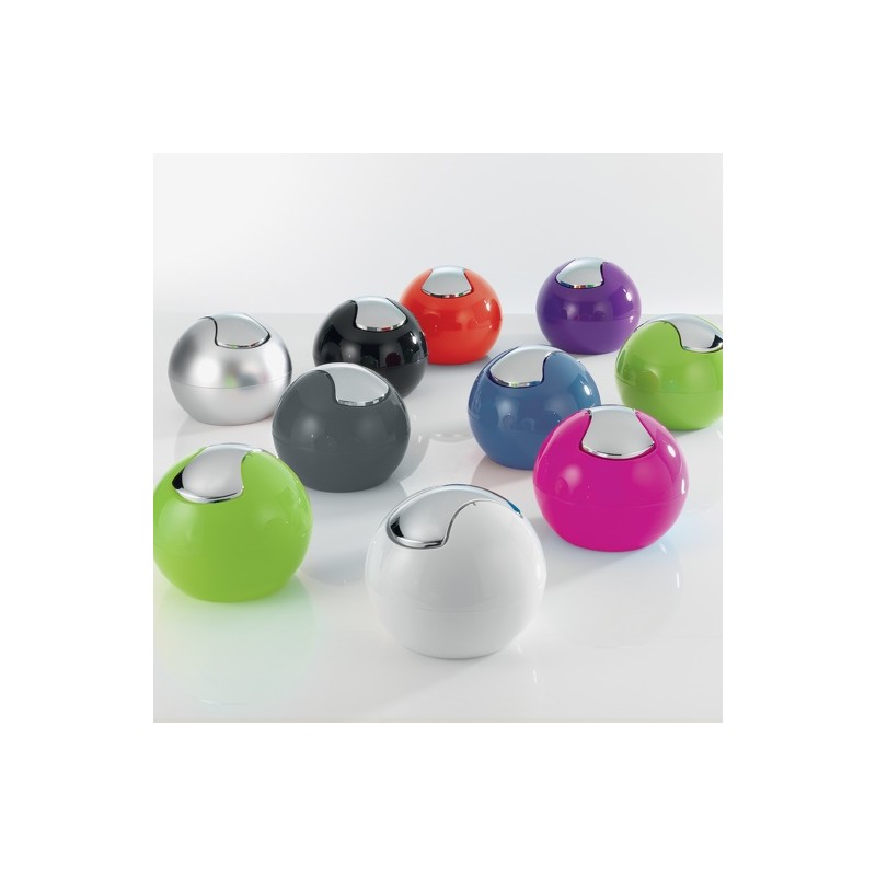 Papelera con tapa basculante PP BOWL 1L Negro Spirella