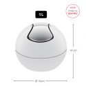 Papelera con tapa basculante PP BOWL 1L Blanco Spirella