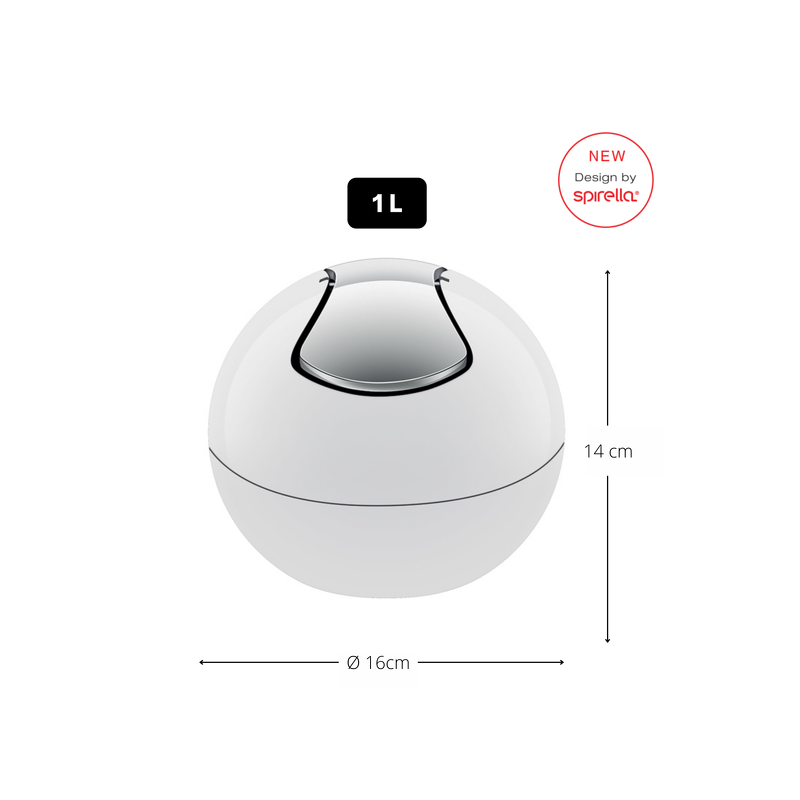 Pattumiera a dondolo PP BOWL 1L Bianco Spirella