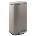 Large capacity kitchen pedal bin Steel AKIRA 50L Matte Taupe Spirella