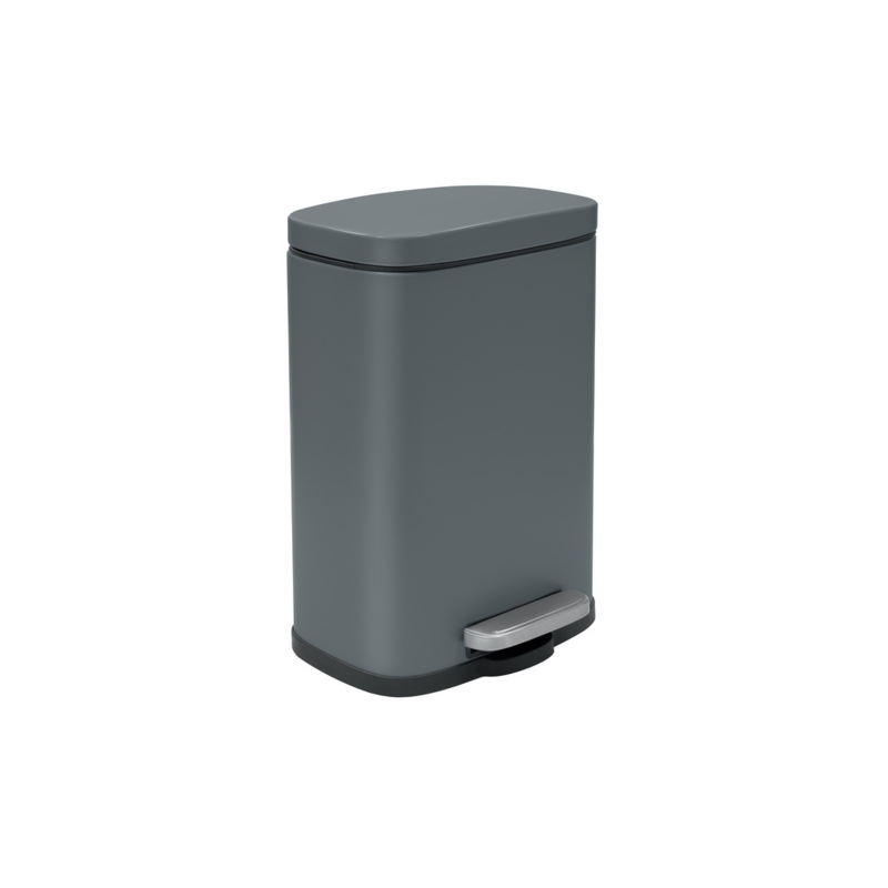 Poubelle à pédale Acier AKIRA 12L Gris mat Spirella