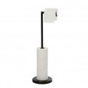 Porte rouleau papier WC sur pied CHIC Acier Noir mat Spirella