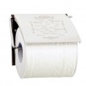 PS Wall Mounted Toilet Roll Holder & Chrome Steel Paris Cream MSV