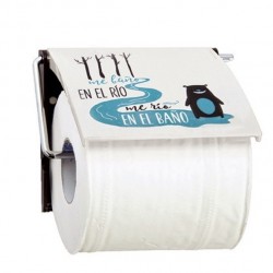 Porte rouleau papier wc mural RIO Bleu & Blanc MSV