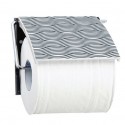 PS Wall Mounted Toilet Roll Holder & Chrome Steel Wave Gray MSV