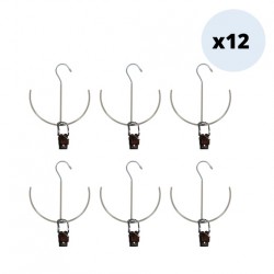 MSV Set of 12 hangers for belts non-slip plastic-coated steel