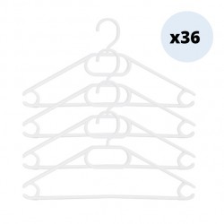 MSV Lot de 36 cintres Blanc