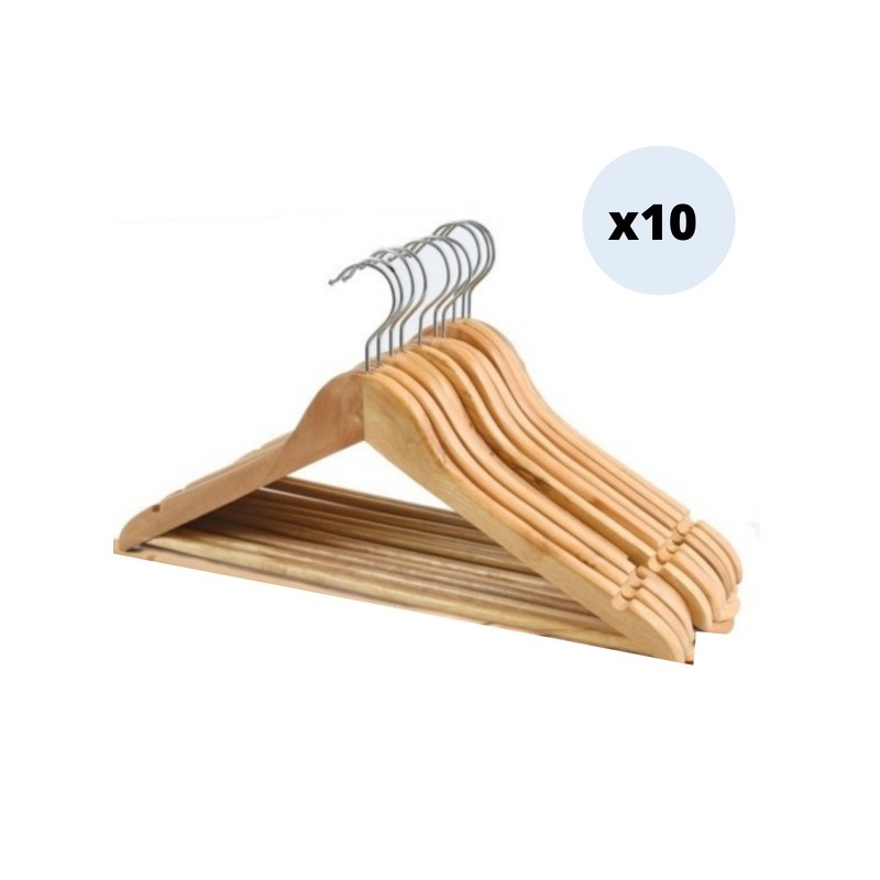 Set mit 10 Holzbügeln MSV