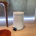 Pattumiera a pedale Acciaio AJAN 3L Spirella bianco opaco