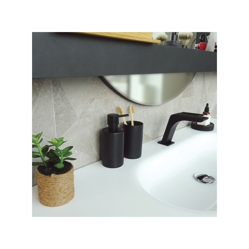 Dispensador de jabón Cerámica TUBE-matT Negro mate Spirella