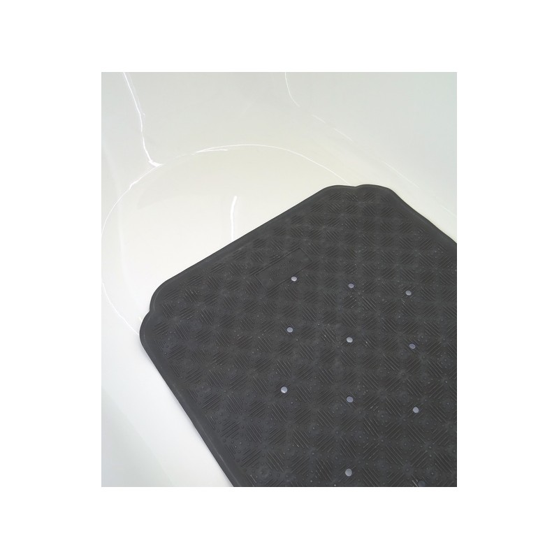 Badewannenmatte RUBY Kautschuk 70x40cm Dunkelgrau Spirella