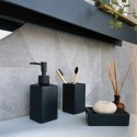 Soap dispenser Ceramic QUADRO matt Matt black Spirella