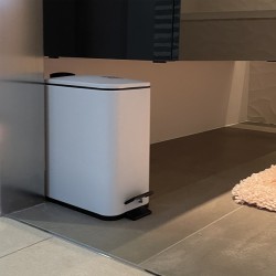 Pattumiera a pedale Steel ERIK 5L Spirella bianco opaco