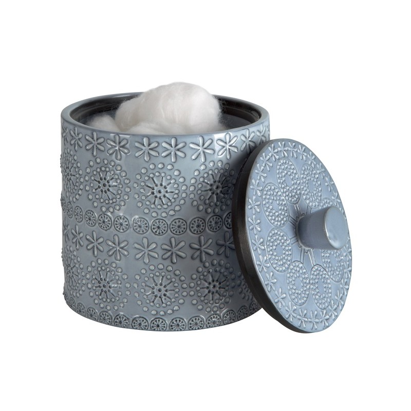 Cotton box Porcelain RELIEF Spirella Gray