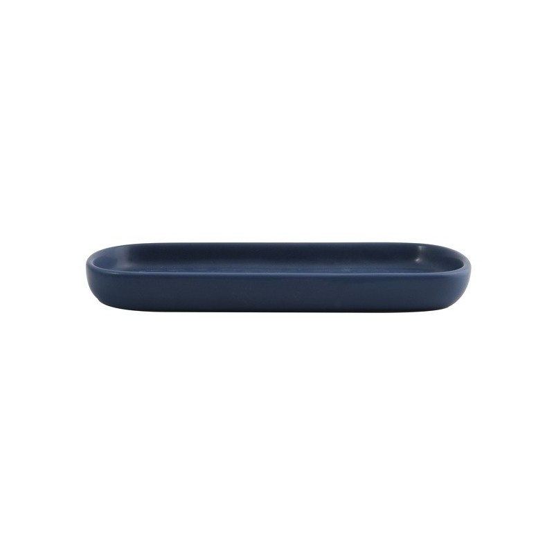 Lot de 3 accessoires de salle de bain en céramique MAONIE Bleu Foncé mat MSV