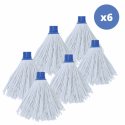 Lot de 6 franges en coton blanc 150g