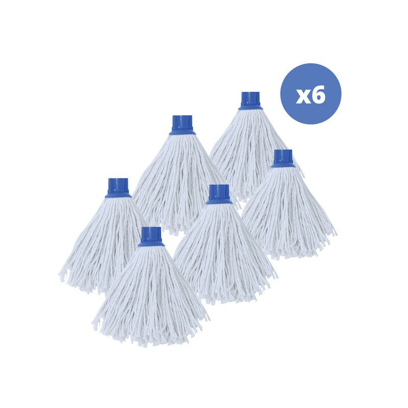 spirella Lot de 6 franges en coton blanc 150g