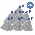 Lot de 24 franges en coton blanc 220g