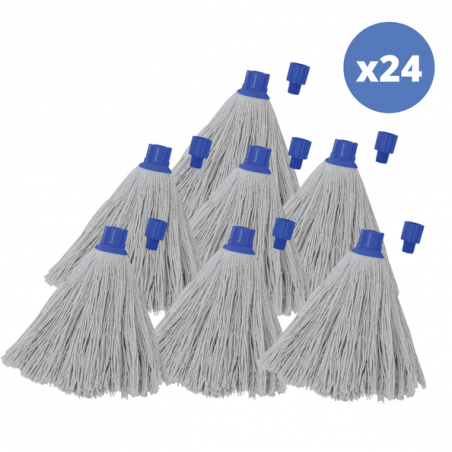 Lot de 24 franges en coton blanc 220g