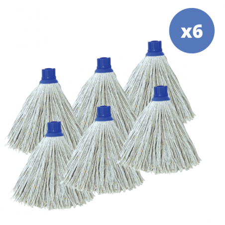 Lot de 6 franges en coton écru 220g