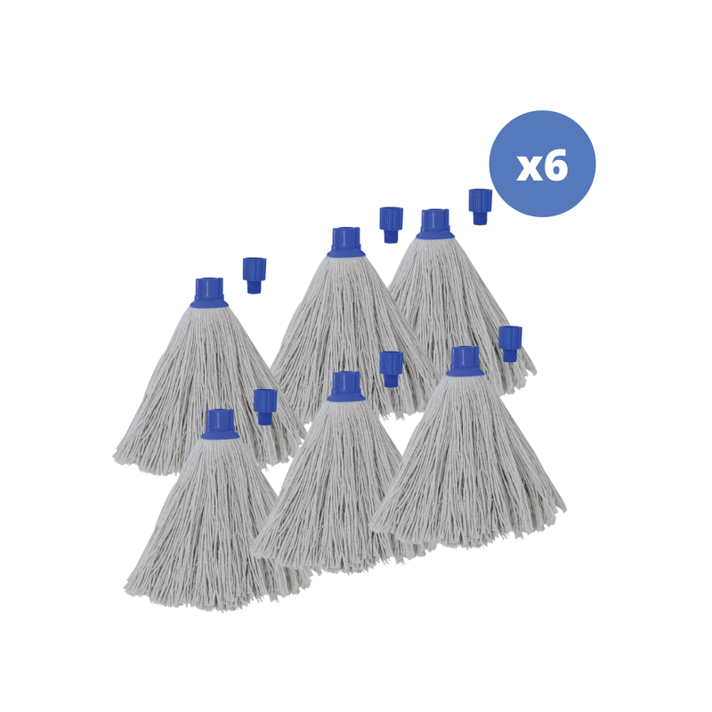 spirella Lot de 6 franges en coton blanc 250g