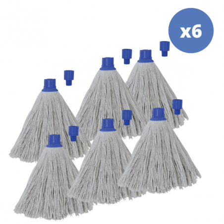 Lot de 6 franges en coton blanc 250g