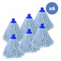 Lot de 6 franges en coton blanc 220g