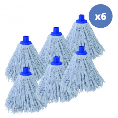 Lot de 6 franges en coton blanc 250g